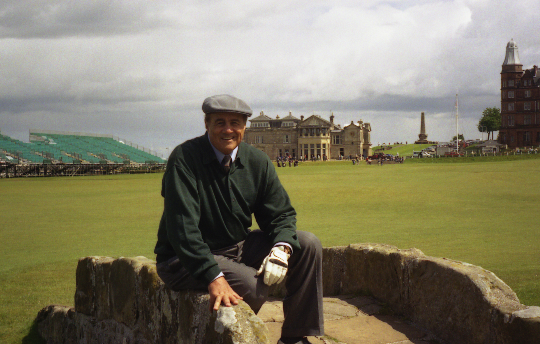 Larry A. Thompson - Old Course, St. Andrews, Scotland - Swilcan Bridge in front of Royal & Ancient Clubhouse