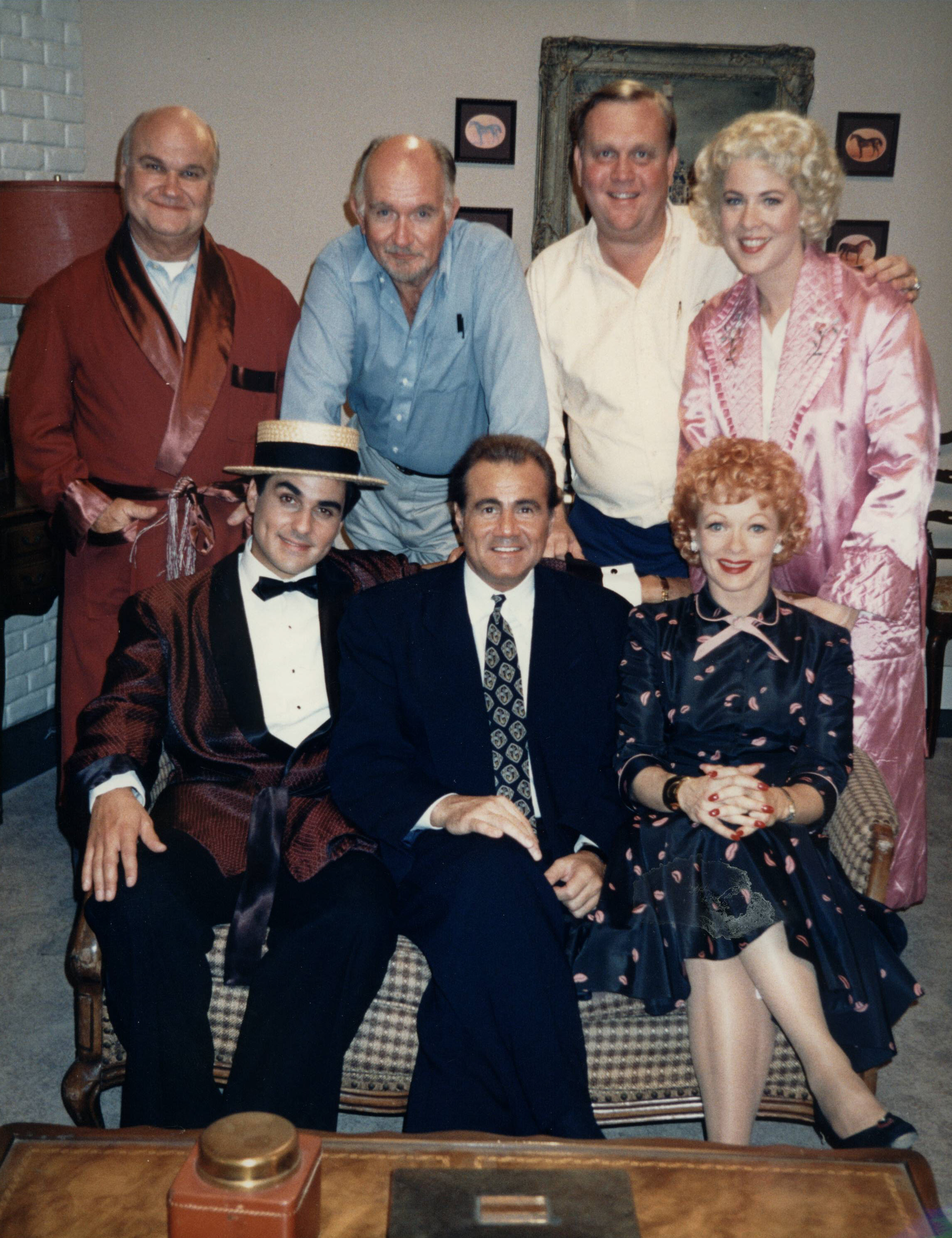 Larry A. Thompson with cast of 