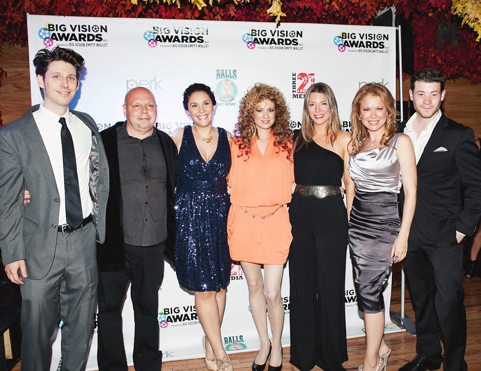 Honoree Ballard C. Boyd, Honoree Matt Pinfield, BVEW Founder Alex Cirillo, Honoree & Performer Miri Ben-Ari, BVEW Founder Dani Faith Leonard, Honoree Jacqueline Gonzalez, Presenter Ryan Metcalf