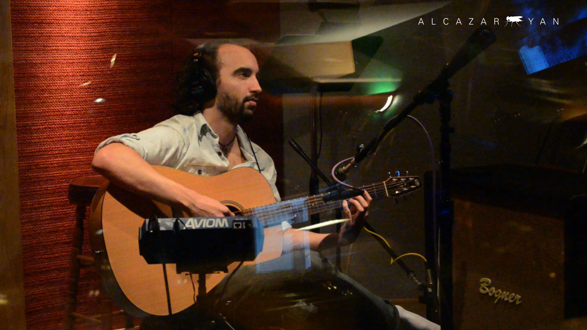 Recording session at Igloo Music Studios, for Milo Coello's song 