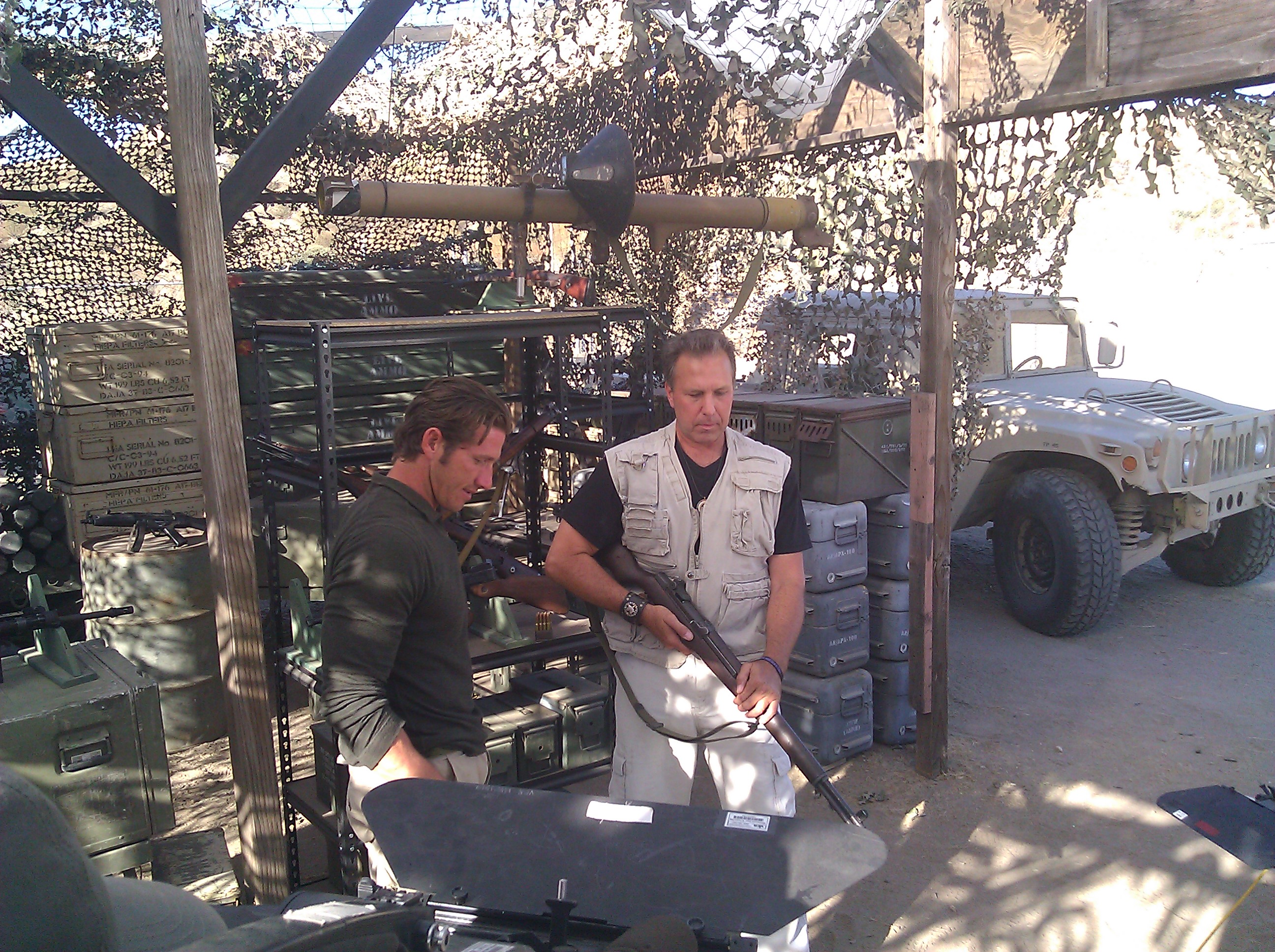 Andre Alexsen On set of 'Triggers' Military Channel , Host /Weapons expert/Self/Stunts