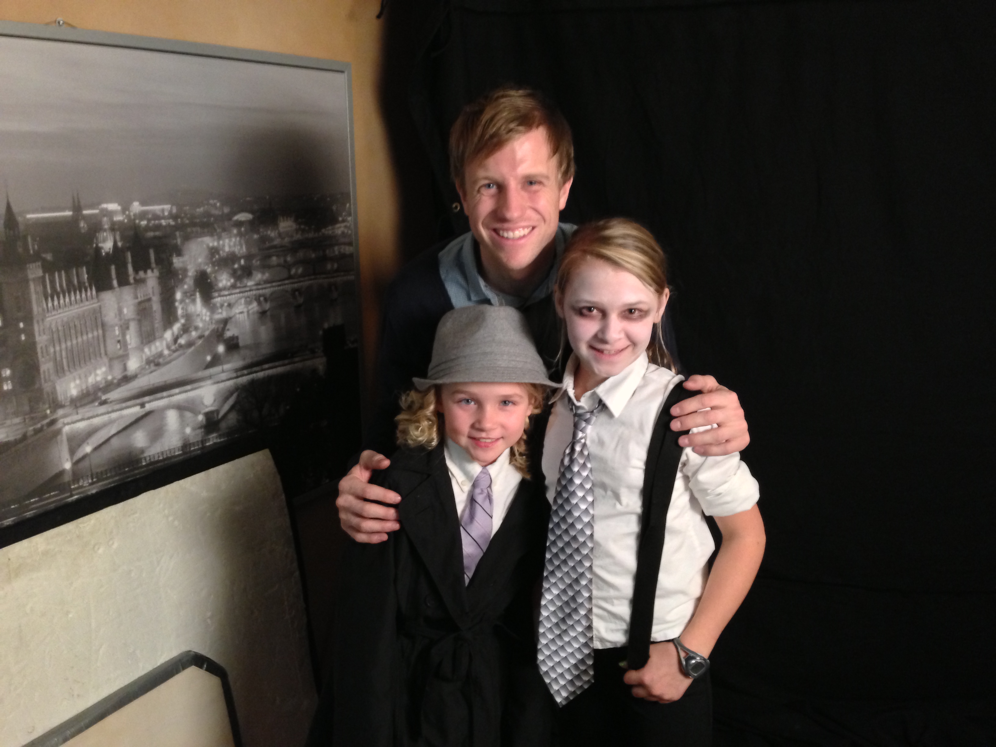 Corey with the young stars of The Babysitter