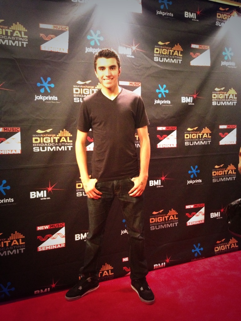 Christopher McGinnis on the Red Carpet in nyc for New Music Seminar 2013