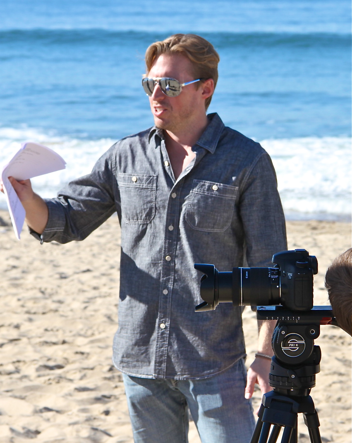 Director Hunter Davis on location in Venice Beach