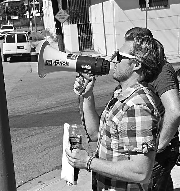 Director Hunter Davis on location in East Los Angeles