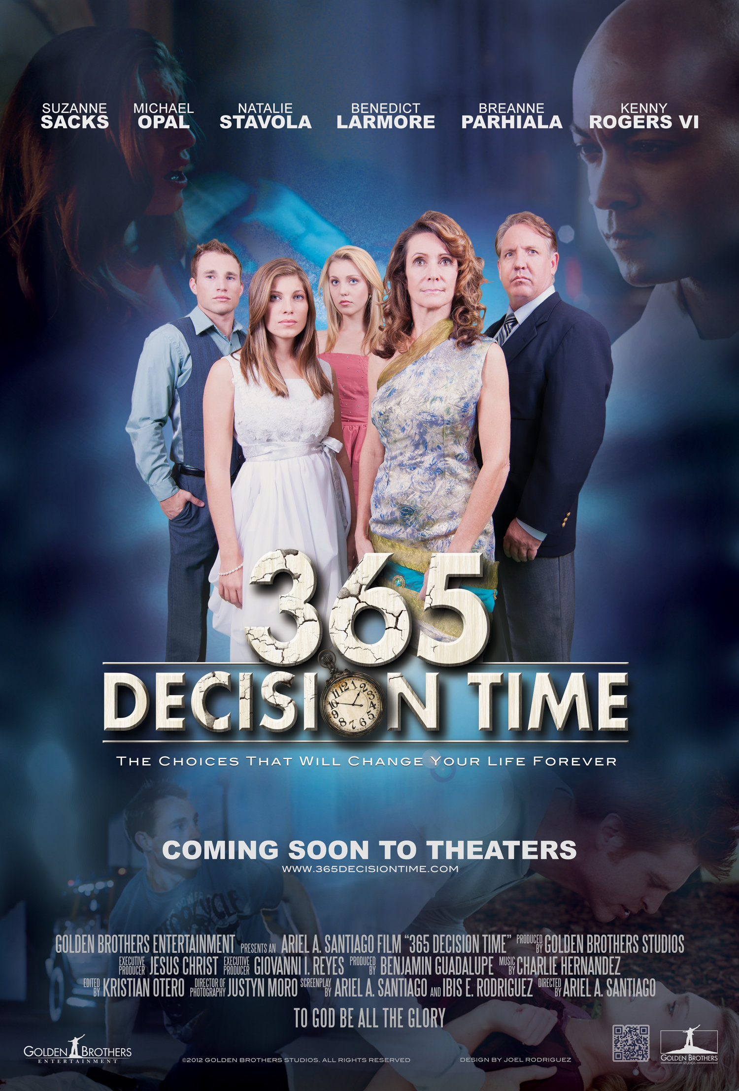 Suzanne Sacks, Michael Opal, Kenny Rogers, Breanne Hill, Natalie Stavola and J. Benedict Larmore in 365 Decision Time (2012)