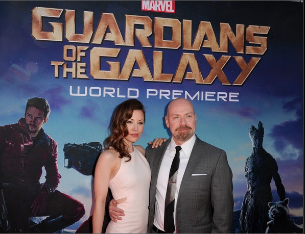 Jaime Slater and Steven S. DeKnight at Guardians of the Galaxy premiere