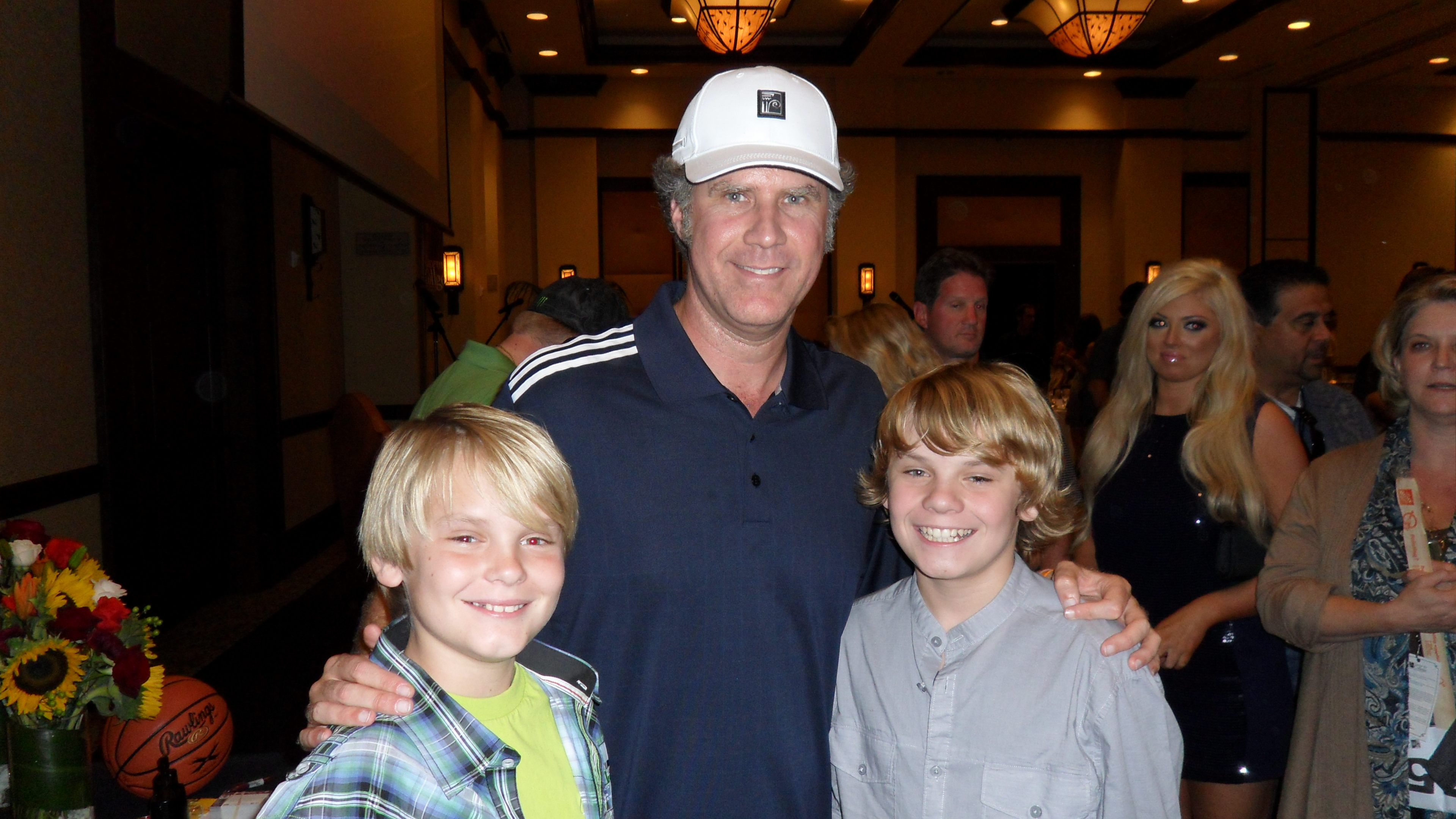 Ryan Hartwig with his brother Reese and Will Farrell