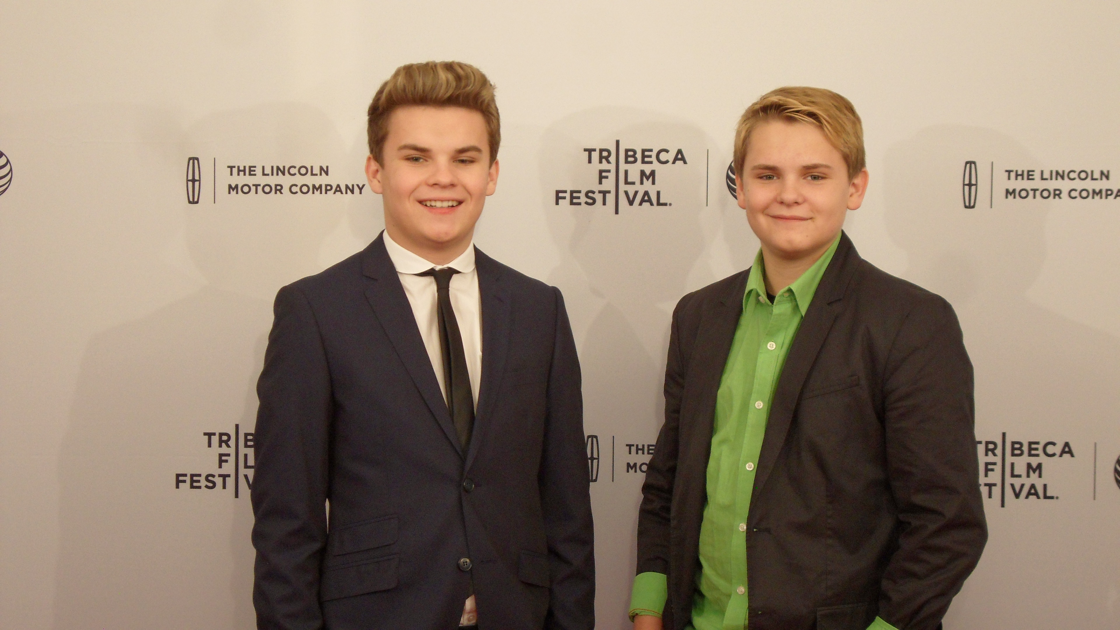 Reese Hartwig and his brother Ryan at the New York Tribeca Film Festival on 24 April at the premiere of Just Before I Go directed by Courtney Cox