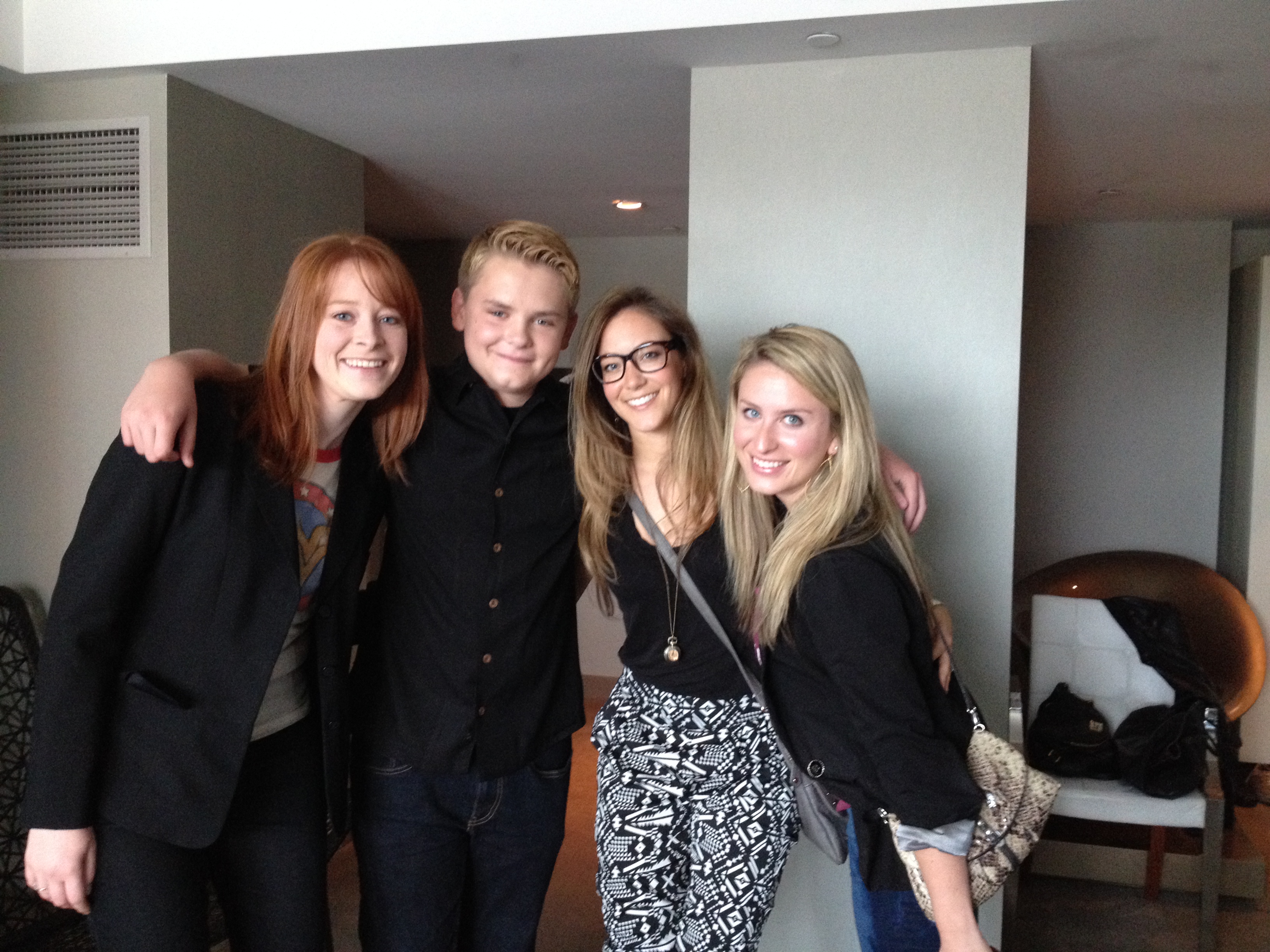 Crystal, Reese Hartwig, Rebecca and Saraphina at the SLS Hotel prior to the Kids Choice Awards 2014, #earthtoecho