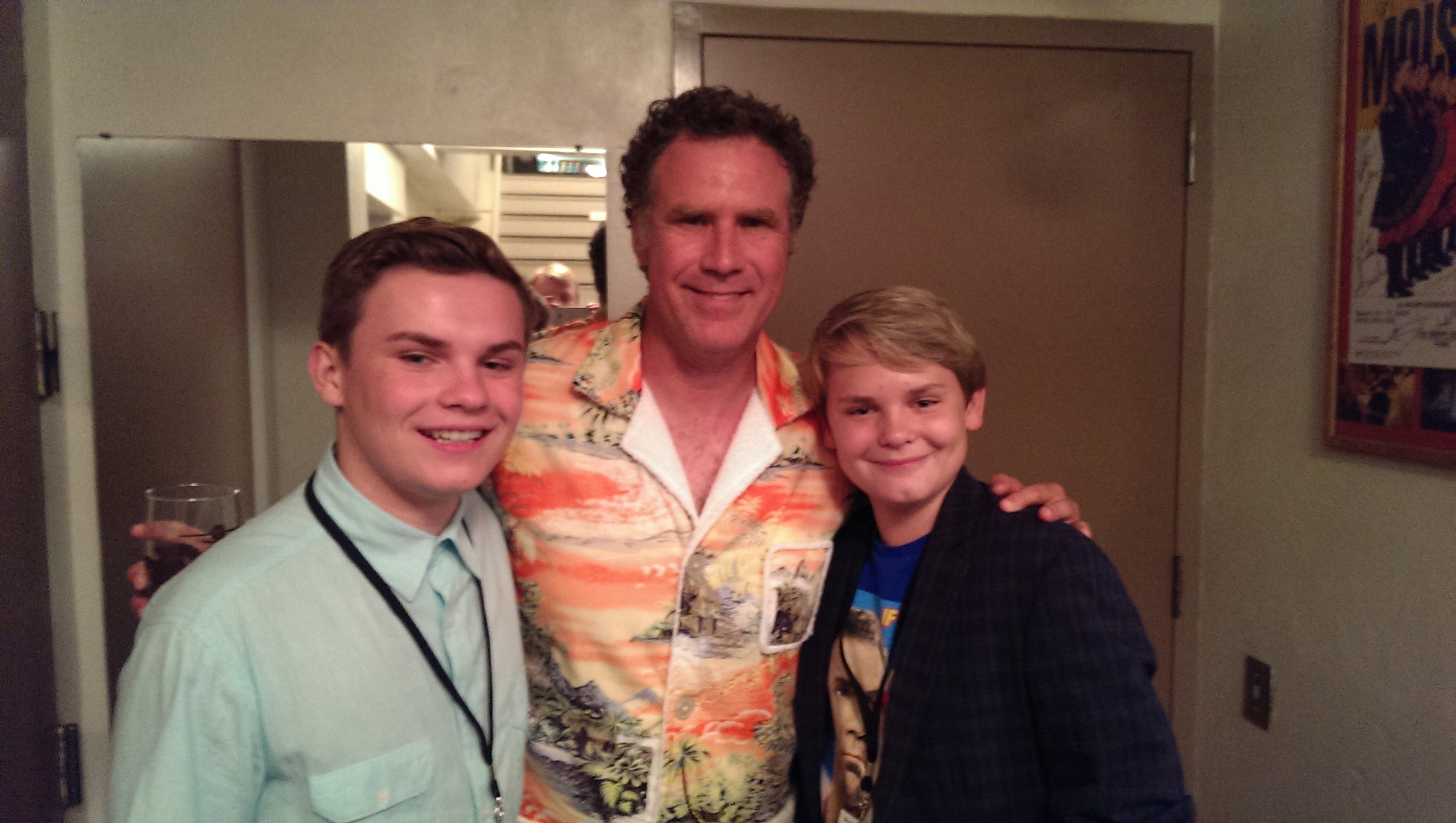 Ryan and Reese Hartwig with Will Ferrell at the Cancer for College Comedy Explosion in San Diego. #cfc