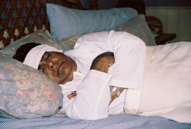 Sunjay's sick father Rameesh.