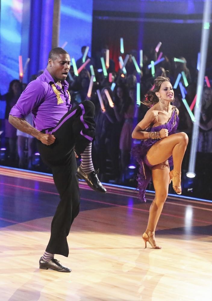 Still of Karina Smirnoff and Jacoby Jones in Dancing with the Stars: Week 1: Performance Show (2013)