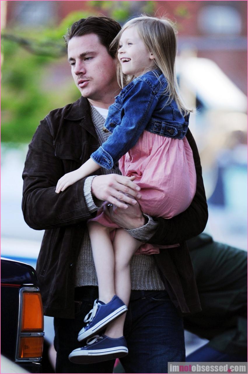Ursula Parker and Channing Tatum on the set of Son of No One
