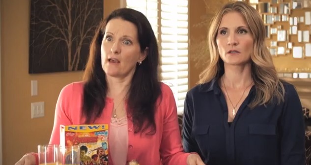Pamela Daly and Shawna Pardo in Kelloggs/Marvel commercial