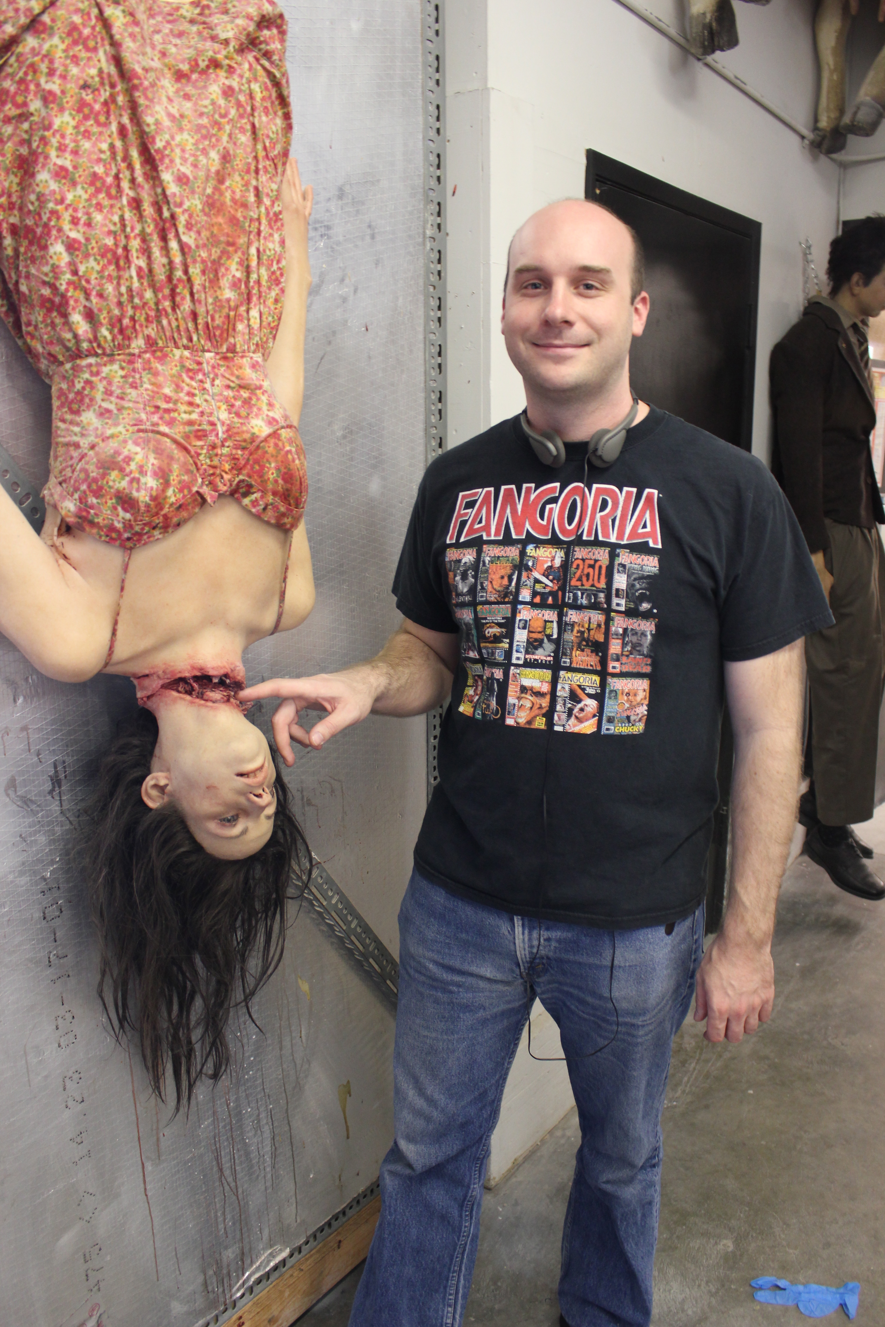 Director-Producer Jack Bennett at Almost Human FX Studio while shooting 