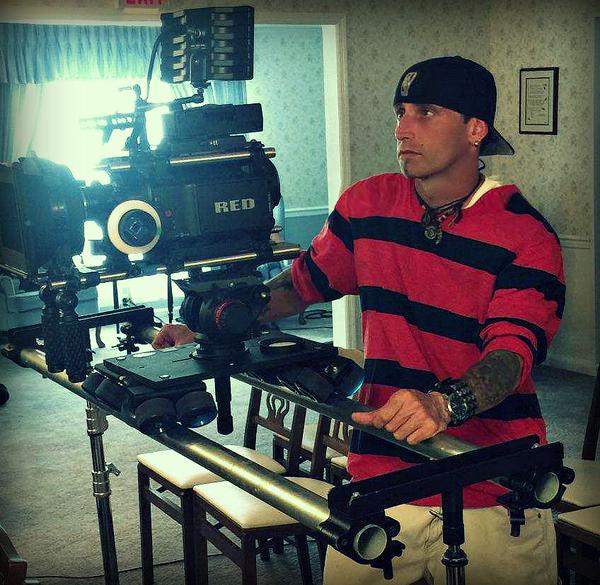 Rob Hawk on set of Fight Valley