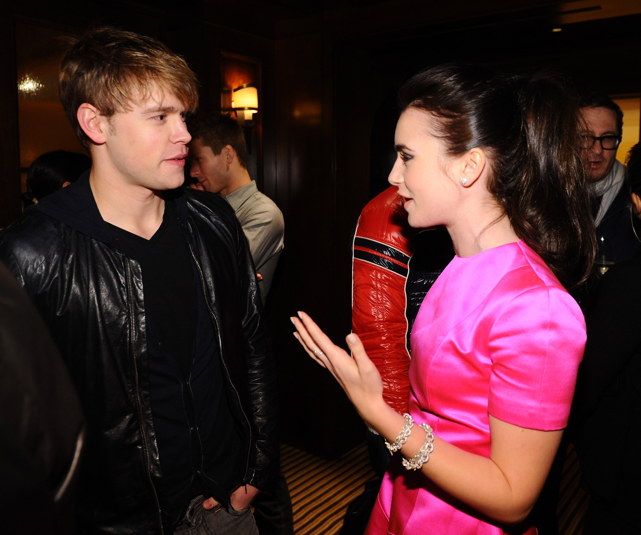 Lily Collins and Chord Overstreet