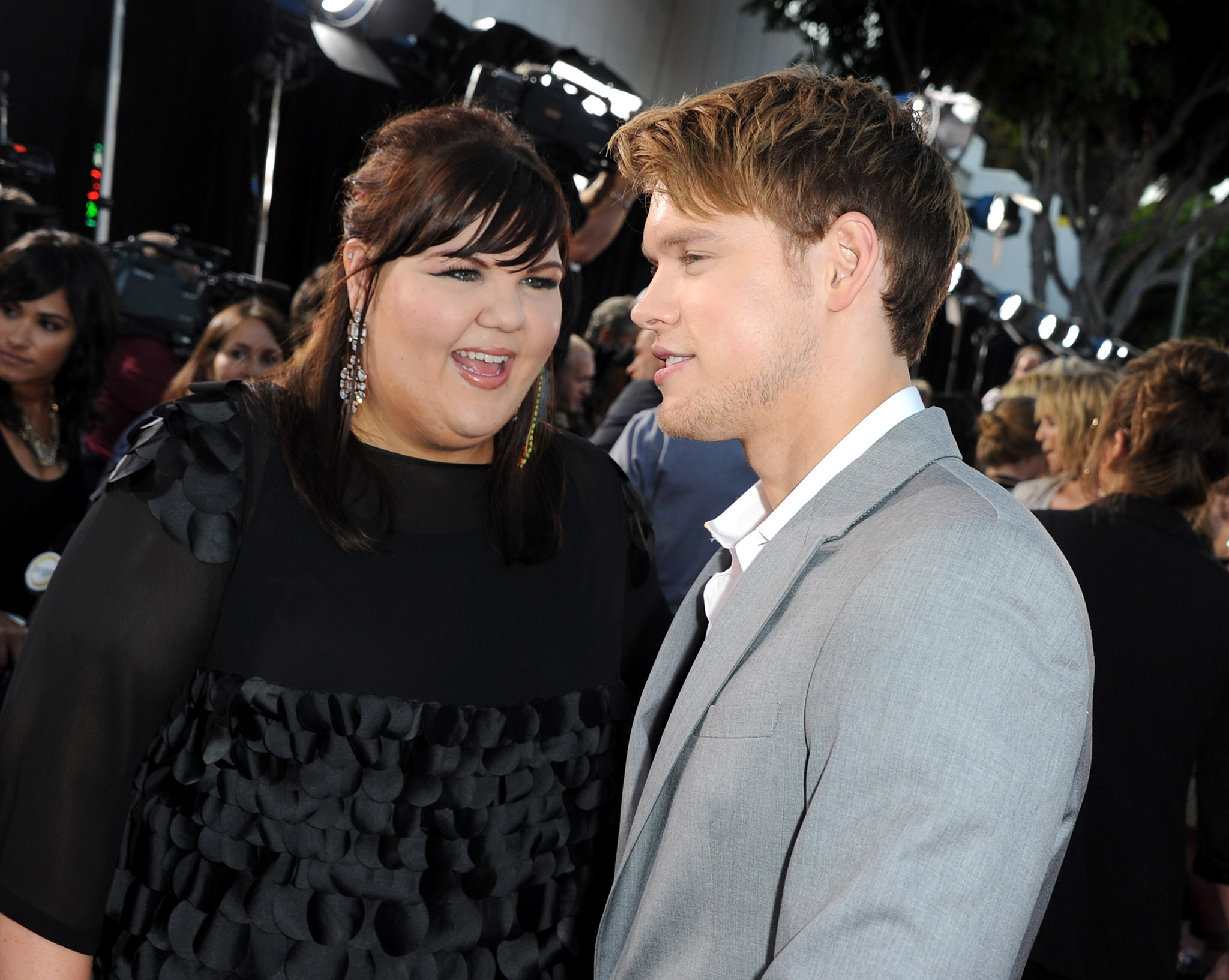 Ashley Fink and Chord Overstreet at event of Glee: The 3D Concert Movie (2011)