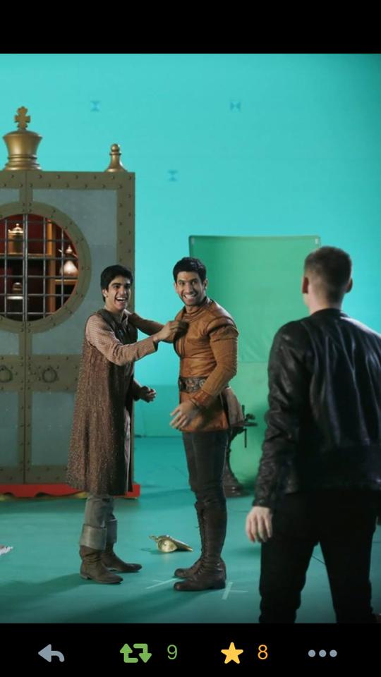 Dejan Loyola and Raza Jaffrey behind the scenes of Once Upon A Time In Wonderland.
