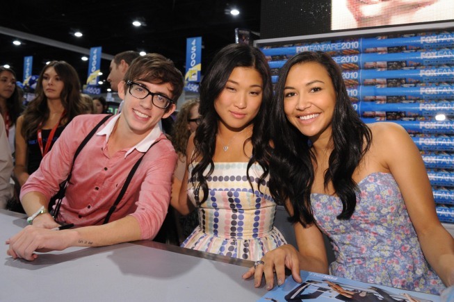 Naya Rivera, Kevin McHale and Jenna Ushkowitz at event of Glee (2009)