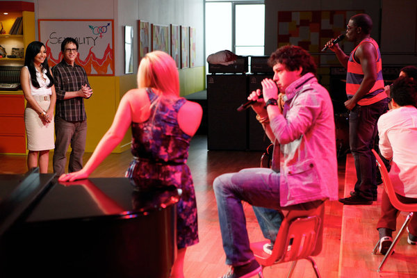 Still of Naya Rivera, Charlie Lubeck and Shanna Henderson in The Glee Project (2011)