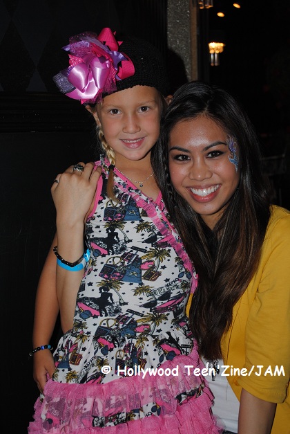 Natalia Stoa in Ooh! La,La! Couture and Ashley Argota at the Wonderland Suite to benefit Children's Hospital Los Angeles!