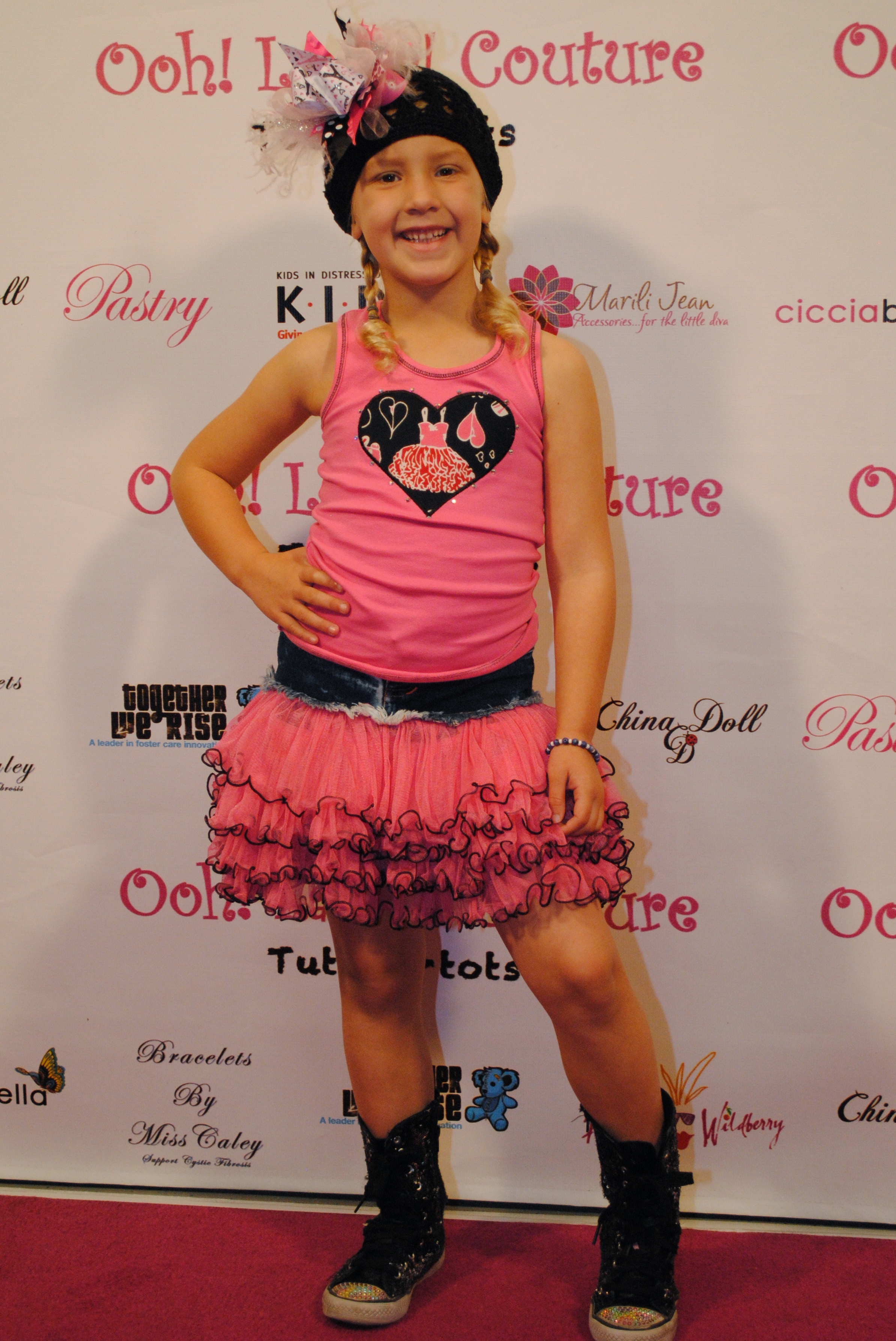 Natalia Stoa on the pink carpet at Ooh! La,La! Couture's Tutus 4 Tots!