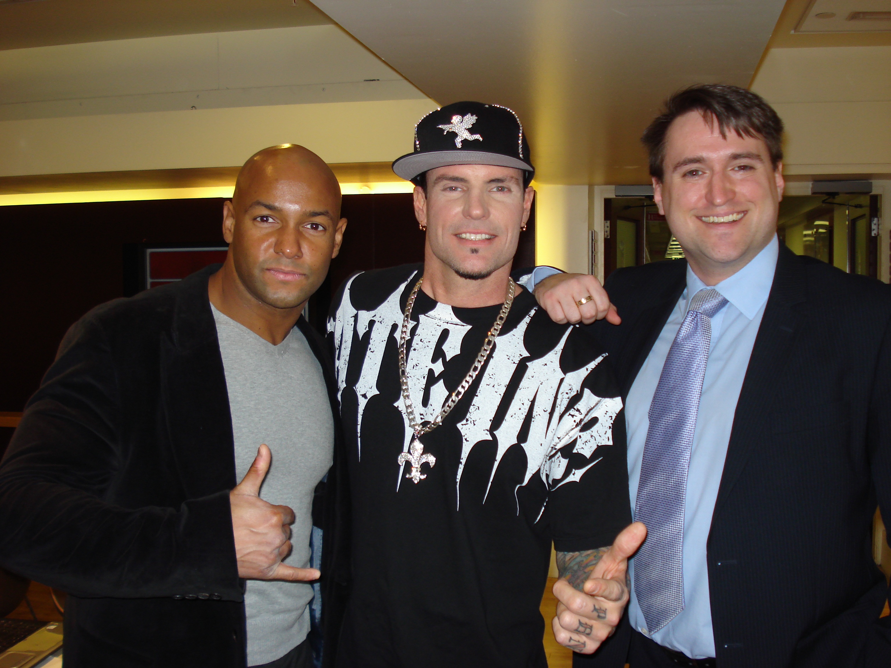 Life Outside Pre Casting meeting with Producer Martin J. Thomas, Actor/Rapper Vanilla Ice and Casting Director/Co-Producer Andrew Slade at ITV Studios, London.