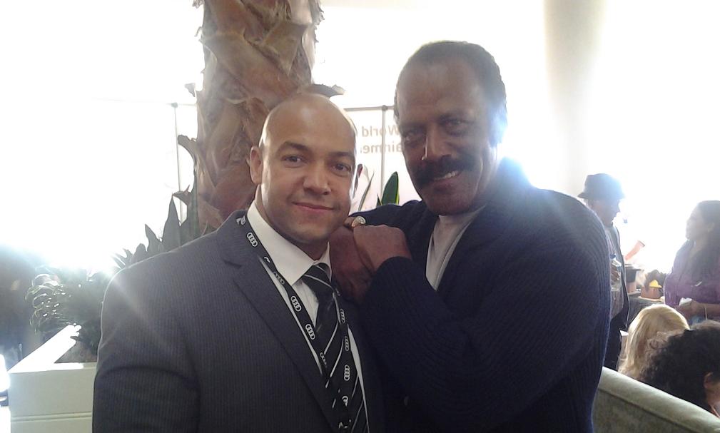 Producer 'Martin J. Thomas' with the Legendary 'Fred the HAMMER Williamson' (DUSK TIL DAWN) in Santa Monica.