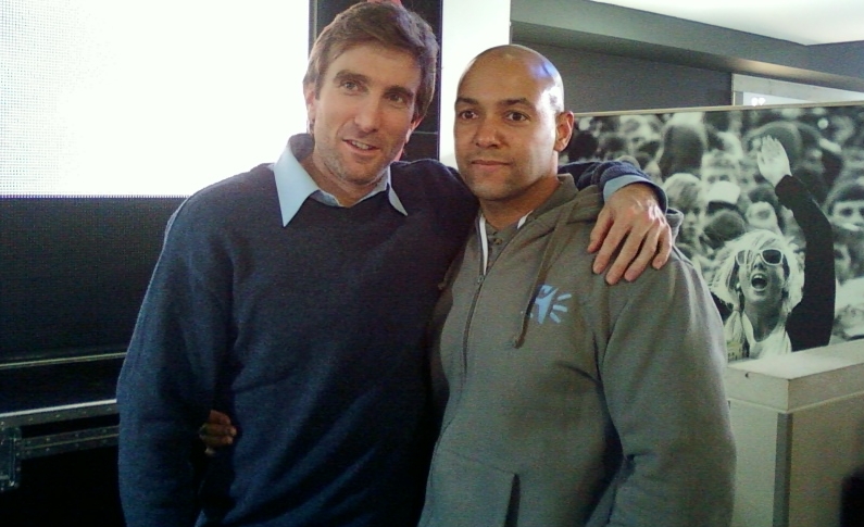 A-TEAM and DISTRICT 9 star Sharlto Copley with Producer Martin J. Thomas in London