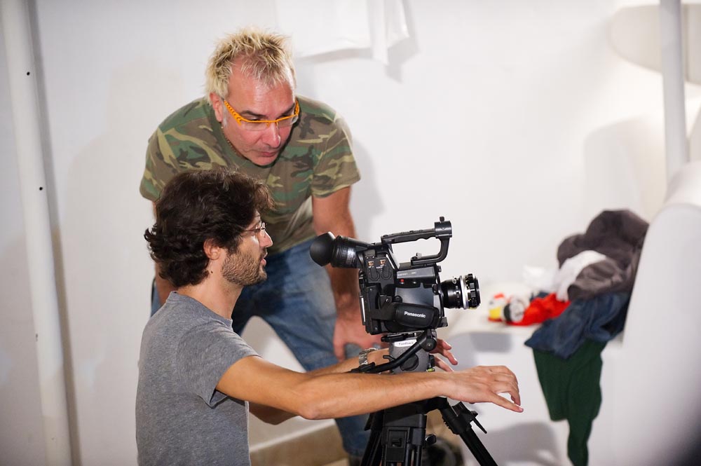 Director Graziano Molteni and DOP Marco Sirignano on Dancing With The Devil set
