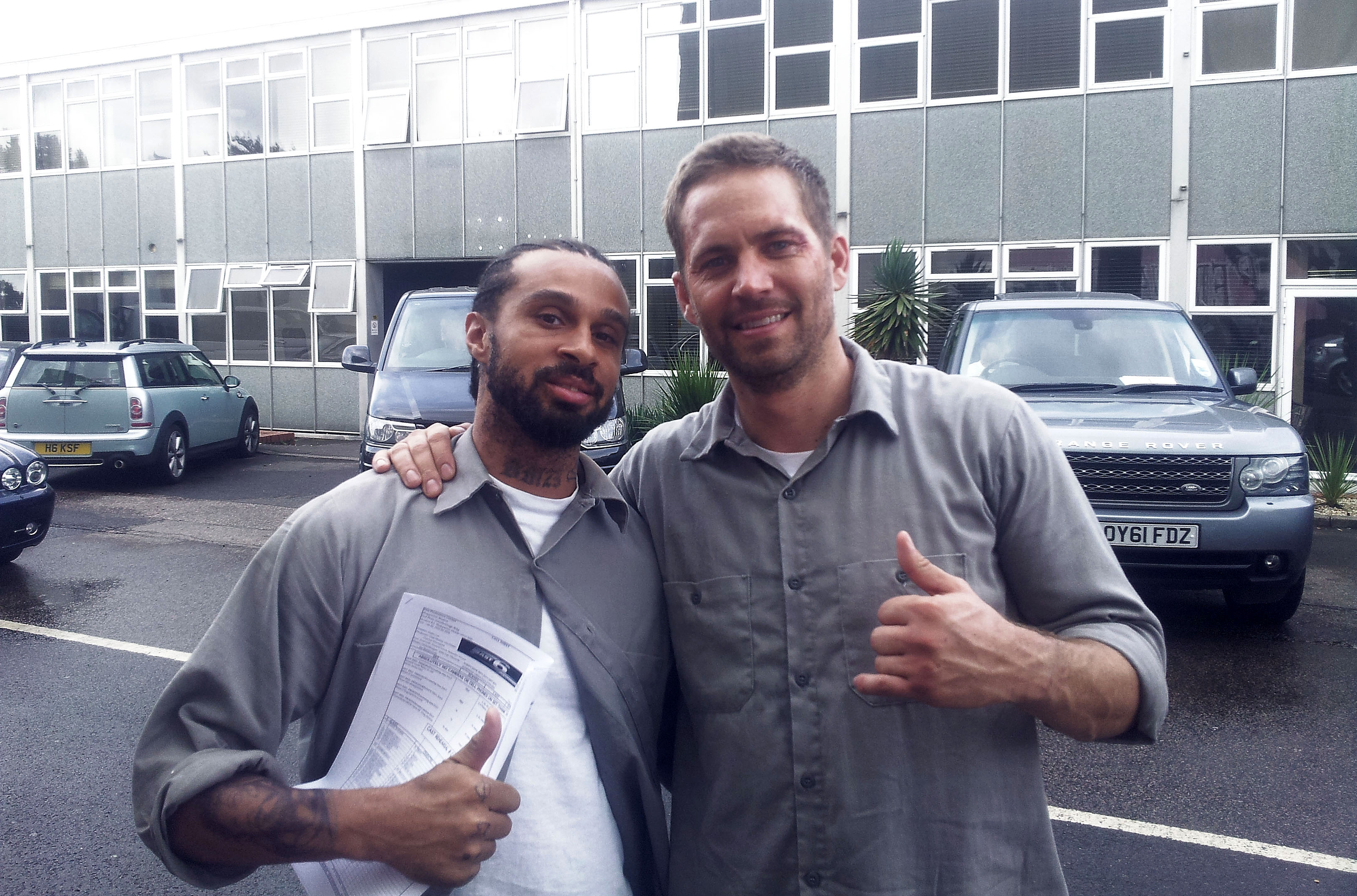 Alex MARTIN & Paul WALKER On the set Fast and Furiuos 6