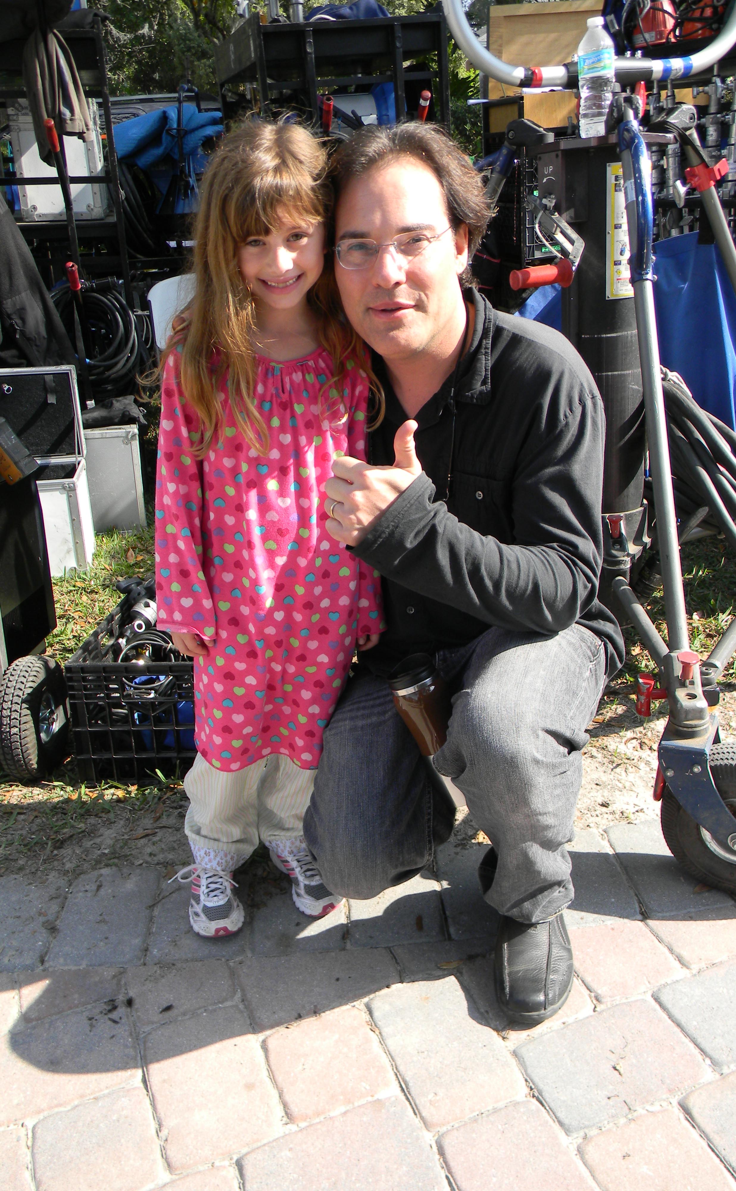 With Director Alex Zamm on the set of Tooth Fairy 2