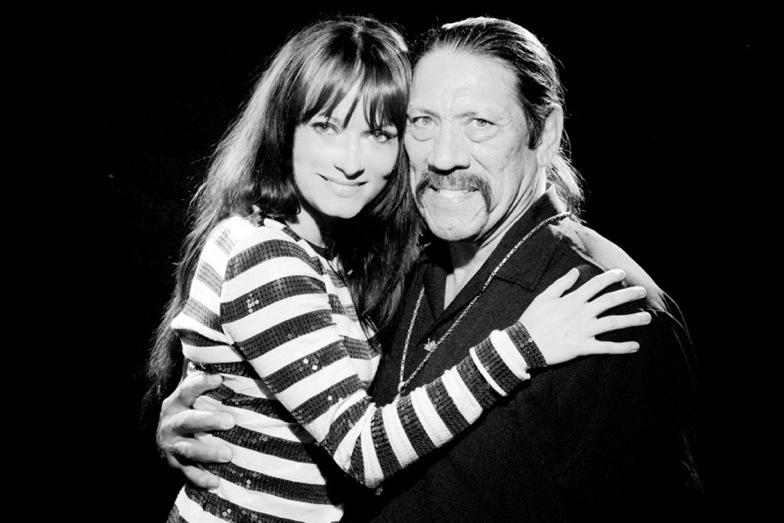 Ivett Havasi and Danny Trejo on the set of Counterpunch