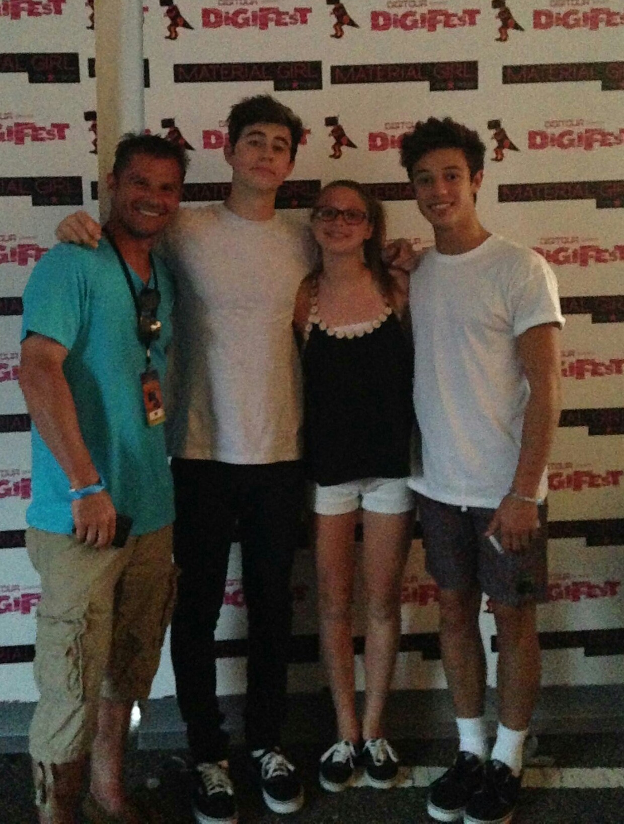 Jerry Lobrow at DigiFest NYC with Cameron Dallas, Olivia & Nash Grier