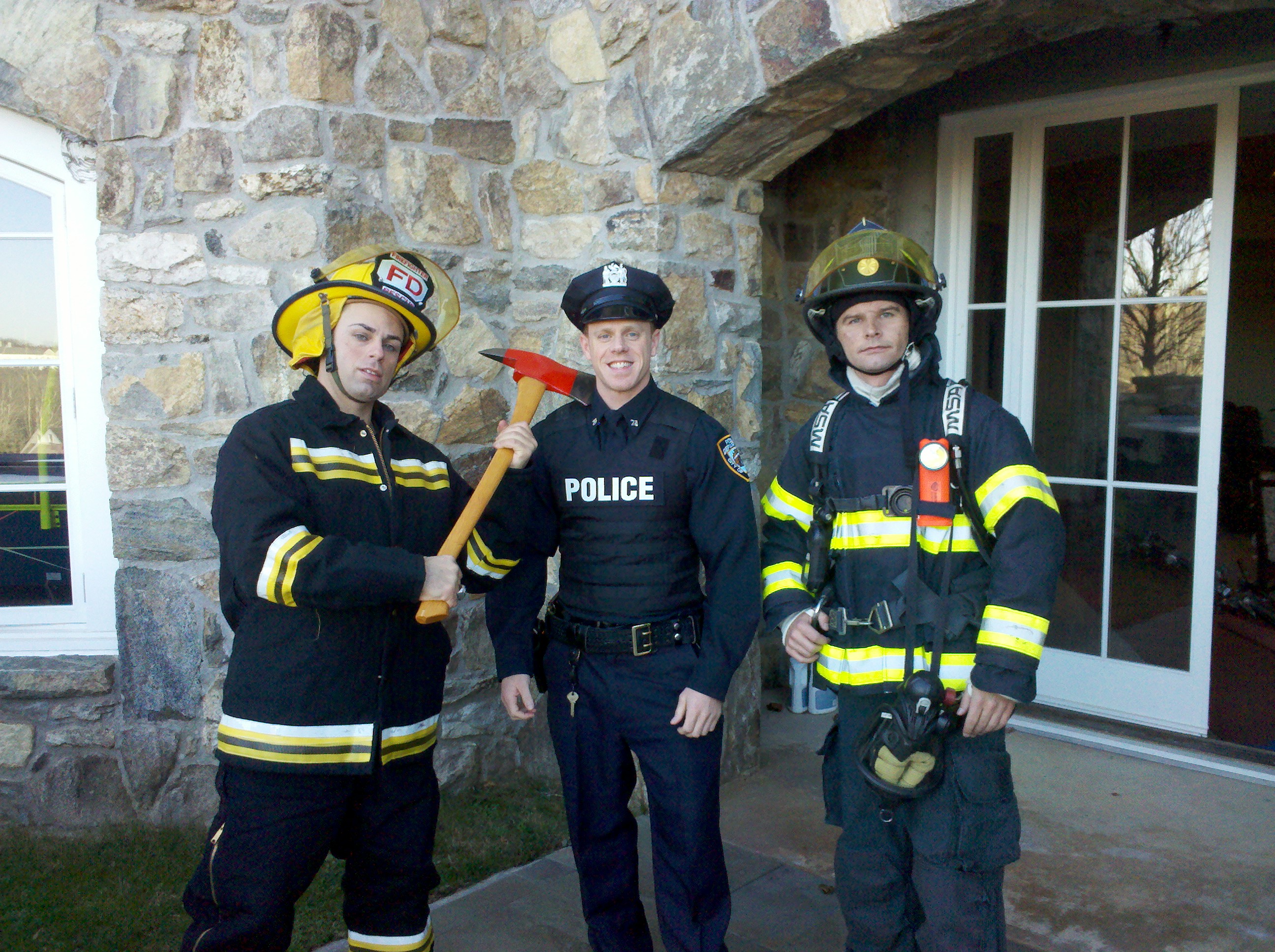Jerry Lobrow and Chris Haemmerle as NYC Fireman in a National Super Blox Commercial