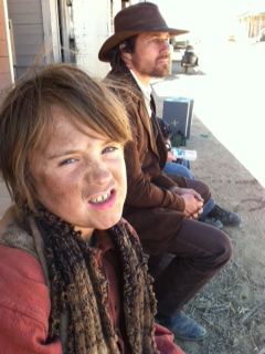 Keegan Boos and Martin Henderson on the set of 'Reconstruction'