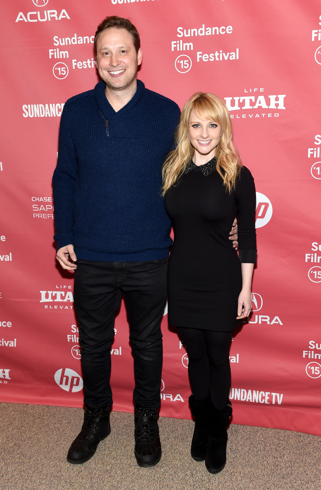 Melissa Rauch and Winston Rauch at event of The Bronze (2015)