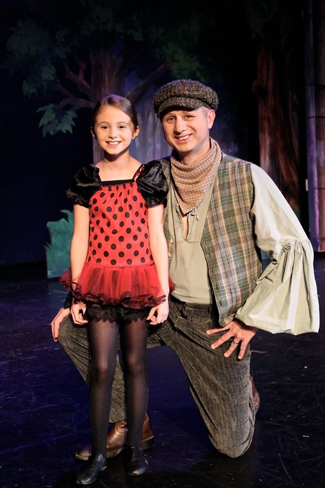 Joey and her dad, Tony. Closing night of A Midsummer Night's Dream at Candlelight Pavillion.