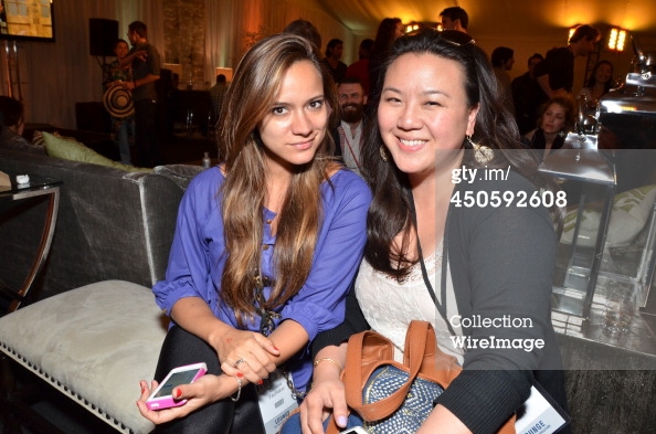 Actress Luciana Faulhaber with Agent Carter writer Sue Chung attending the 2014 Los Angeles Film Festival
