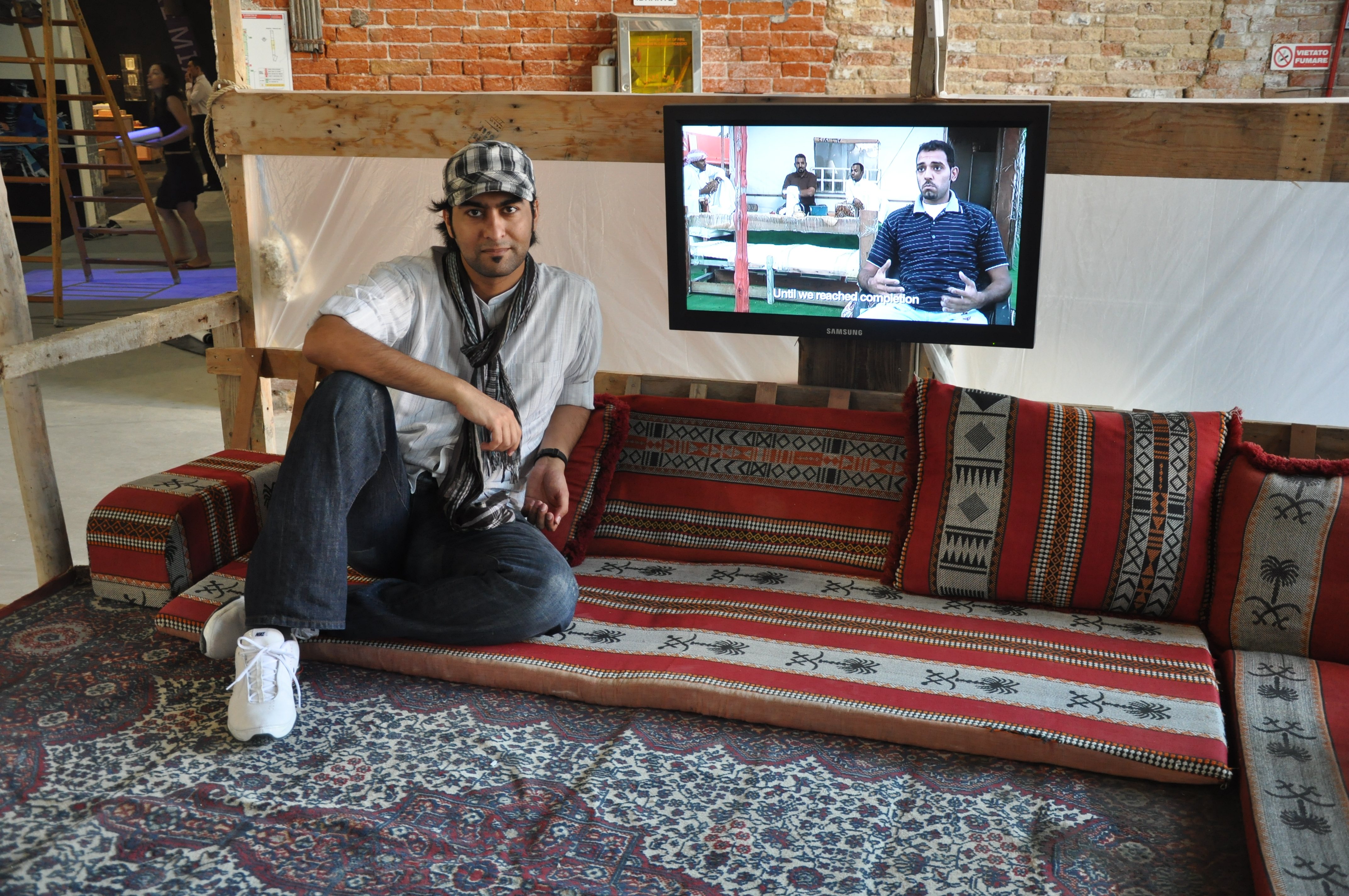 Mohammed Rashed BuAli at the set of Reclaim  Winner of the Golden Lion for the 12th International Architecture Exhibition, La Biennale di Venezia 2010 for best national participation.
