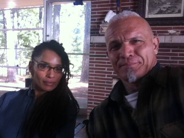 Tim on set of Red Road with Lisa Bonet