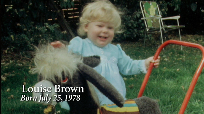 Clip of Louise Brown the first 