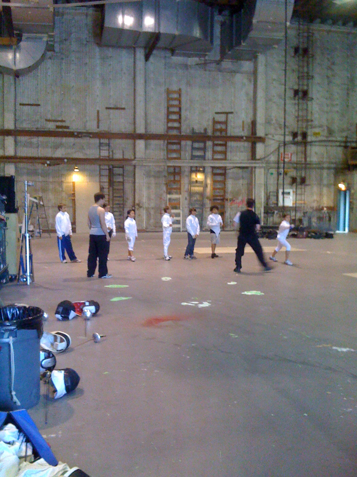 Rehearsal at the 20th Century lot for the 2009 episode of Modern Family: 