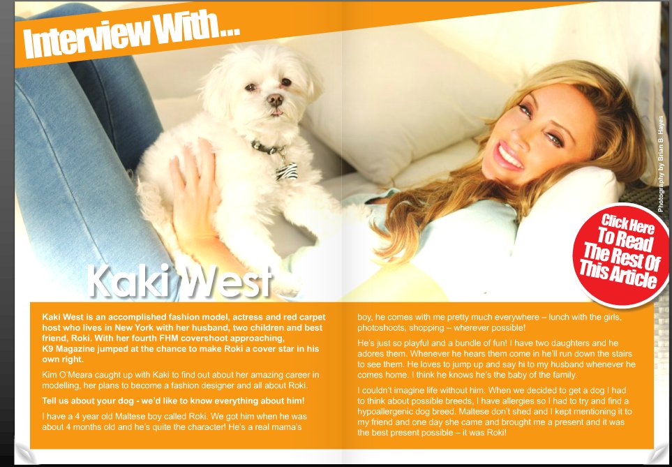 Kaki West K9 magazine April 2012