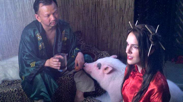 Kevin Trang with Katie Savoy in the jungle of Vietnam.