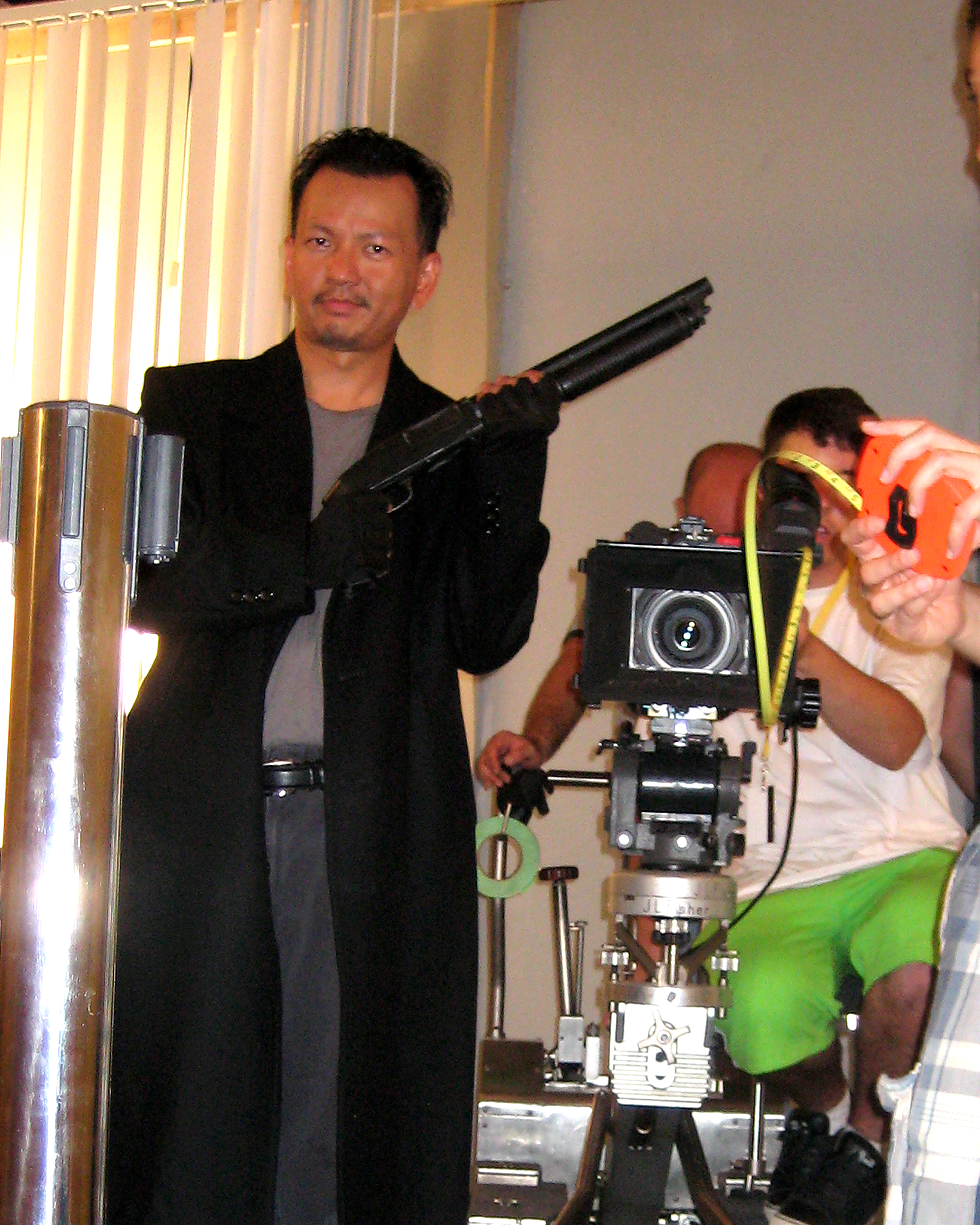 Kevin Trang on the set of 