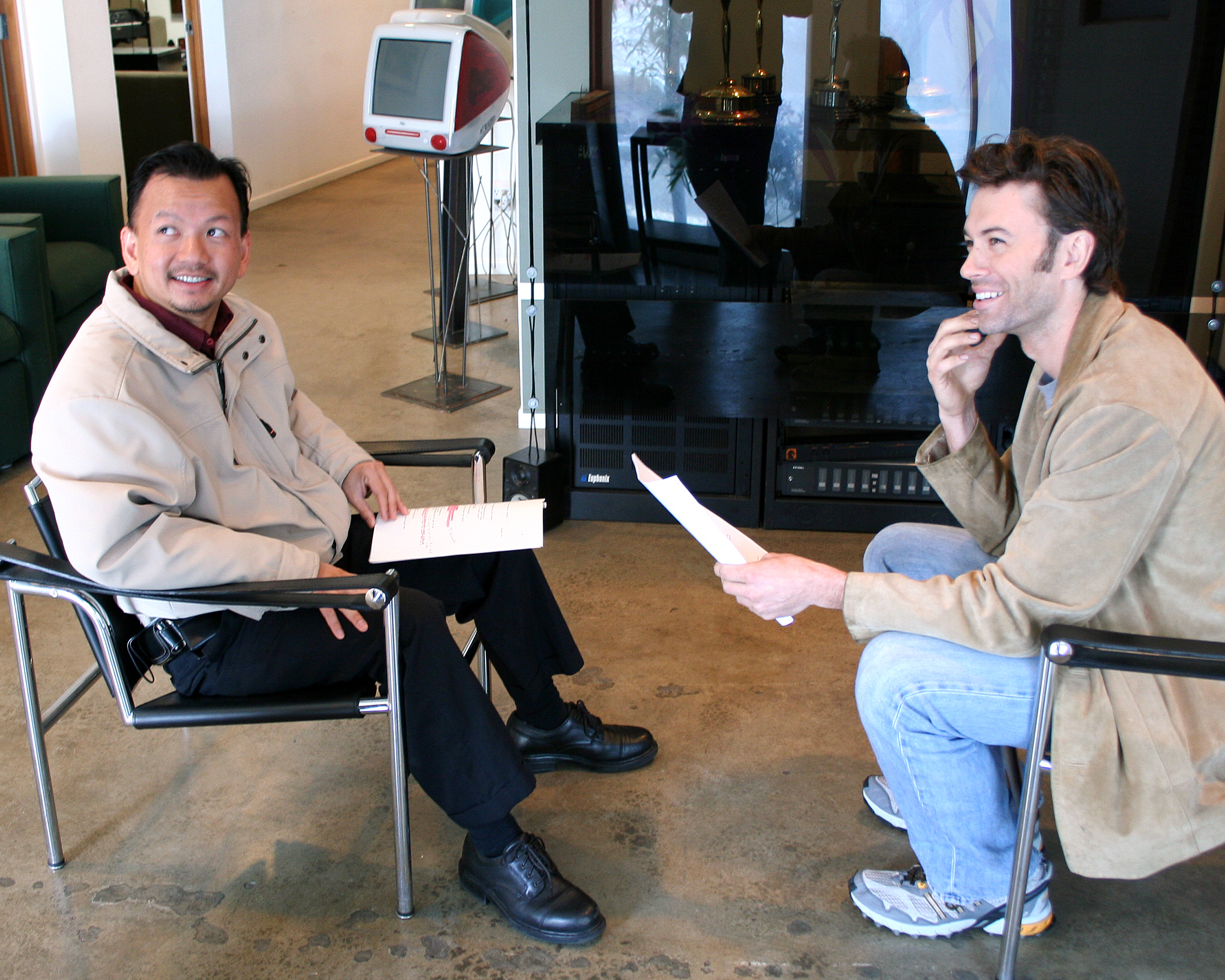 Kevin Trang and Stephen Zimpel rehearsing for 