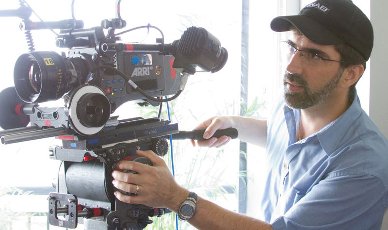 Jose composes a shot for feature film 